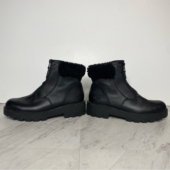UGG Czeriesa Black Leather Boot 9 1/2 - Picture 7 of 15